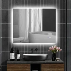 LED Bathroom Mirror With Lights, 39inx 32in LED Mirror For Bathroom With Anti-Fog, Memory & Infinite Color Temperature,Horizontal/Vertical -House Furnish World GUEST 3d16b464 e0fc 49b0 90be 0b5d435e36f0