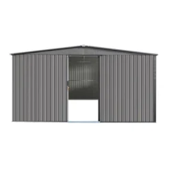 New Outdoor Storage Shed Has Two Functions: Metal Shed And Firewood Shed 13 Ft¡Á11 Ft , More Suitable For Winter , Grey -House Furnish World GUEST 3f3b0b42 5dc9 426f 8441 48d8f828a4da 1