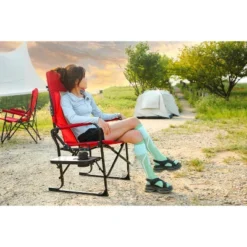 Camping Directors Chair, Heavy Duty,Oversized Portable Folding Chair With Side Table, Pocket For Beach, Fishing,Trip,Picnic,Lawn Red -House Furnish World GUEST 40f21206 ddbb 4df1 a761 7307a60f5d41