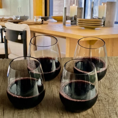 Oval Halo Tritan Glasses Drinking Set Of 4 DOF (18oz), Plastic Drinking Glasses, BPA Free Cocktail Glasses, Drinkware Set, Plastic Water Tumblers 2 Oval Halo Tritan Glasses Drinking Set Of 4 DOF (18oz), Plastic Drinking Glasses, BPA Free Cocktail Glasses, Drinkware Set, Plastic Water Tumblers - Image 2