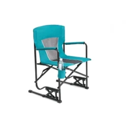 Outdoor Freestyle Rocker Camping Chair Portable Folding Rocking Chair With Solid, Durable Armrests, Drink Holder & Comfortable Backrest -Blue -House Furnish World GUEST 42e774ea 010a 4fa3 9bf3 441e6e7cf7c3