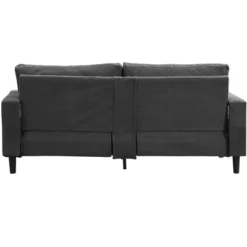 74" High Resilience Three Seater Sofa, Wooden Frame 3 Seat Sofa, Comfy,Modern Polyester Sofa,Living Room Bedroom Apartment,Dark Gray -House Furnish World GUEST 4591e3b7 8ab6 49c8 bc83 54efc09fa48e