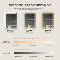 31in. H LED Single Bathroom Vanity Mirror In Polished Crystal Bathroom Vanity LED Mirror For Bathroom Wall Smart Lighted Vanity Mirrors -House Furnish World GUEST 459f830f f96d 4296 bbdd bc9b2750c330