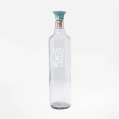 Drop Glass Water Bottle With Ceramic Stopper-750 ML -House Furnish World GUEST 461167b8 c659 4cc5 9817 a070f7dca080