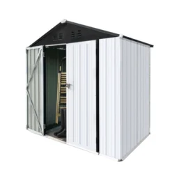 Outdoor Storage Sheds 6FTx4FT Apex Roof White+Black 8 Outdoor Storage Sheds 6FTx4FT Apex Roof White+Black -House Furnish World GUEST 463003f9 9d6a 4df8 b07c 9b3d2c889b82