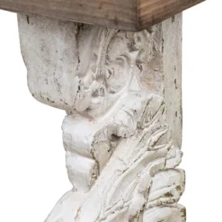 47x11x43" Classic Vintage Natural And White Wall Shelf -House Furnish World GUEST 46512178 dc76 4415 93ce 951857869cf6