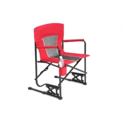 Outdoor Freestyle Rocker Camping Chair Portable Folding Rocking Chair With Solid, Durable Armrests, Drink Holder & Comfortable Backrest -Red -House Furnish World GUEST 467dd445 27df 49f0 8285 c9f98e217087