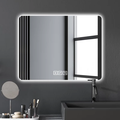 Bathroom Mirror With Led Lights Front And Backlit,Anti-Fog Lighted Vanity Mirrors For Wall Mounted,3 Colors And 5 Level Dimmable, Horizontal/Vertical 2 Bathroom Mirror With Led Lights Front And Backlit,Anti-Fog Lighted Vanity Mirrors For Wall Mounted,3 Colors And 5 Level Dimmable, Horizontal/Vertical - Image 2