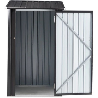 Outdoor Storage Shed, 3 X 3 FT Metal Steel Garden Shed With Single Lockable Door, Small Shed Outdoor Steel Utility Tool Shed For Backyard Garden Lawn 3 Outdoor Storage Shed, 3 X 3 FT Metal Steel Garden Shed With Single Lockable Door, Small Shed Outdoor Steel Utility Tool Shed For Backyard Garden Lawn - Image 3