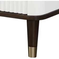 Carena White & Walnut Finish Night Stand W/USB -House Furnish World GUEST 4bca0d37 0932 4e03 aa1e b7fab09667d3