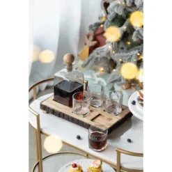 S/6 Alaine Bar Set With Mango Wood Stand -House Furnish World GUEST 4cf0eca2 dcd1 4719 8a06 e1fdd39bde42