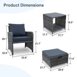 5 Pieces Wicker Patio Furniture Set Outdoor Patio Chairs With Ottomans Conversation Furniture With Coffetable For Poolside Garden Balcony 12 5 Pieces Wicker Patio Furniture Set Outdoor Patio Chairs With Ottomans Conversation Furniture With Coffetable For Poolside Garden Balcony -House Furnish World GUEST 4ef0410f 2c5d 4350 8d70 0fab38646476