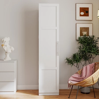 Kitchen Pantry Cabinet, White Freestanding Buffet Cupboards Sideboard With Doors & Shelves, For Kitchen, Living Room And Dinning Room 1 Kitchen Pantry Cabinet, White Freestanding Buffet Cupboards Sideboard With Doors & Shelves, For Kitchen, Living Room And Dinning Room