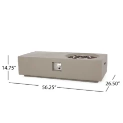 RECTANGLE 14.75" MGO FIRE PIT - 50 000 BTU -House Furnish World GUEST 4fbdda52 a9e0 4d52 8e3d 7ba28e991760