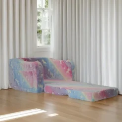 Compression Modular Kids Sofa, Perfect Sleeper Extra Convertible Sofa To Lounger, Comfy 2-in-1 Flip Open Couch Sleeper For Kids Pink Small Sofa -House Furnish World GUEST 50679fb0 f438 490a 9bc9 923c024a7d98
