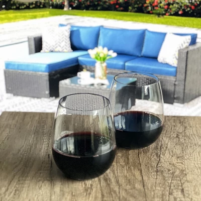 Oval Halo Tritan Glasses Drinking Set Of 4 DOF (18oz), Plastic Drinking Glasses, BPA Free Cocktail Glasses, Drinkware Set, Plastic Water Tumblers 5 Oval Halo Tritan Glasses Drinking Set Of 4 DOF (18oz), Plastic Drinking Glasses, BPA Free Cocktail Glasses, Drinkware Set, Plastic Water Tumblers - Image 5