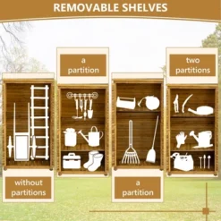 Outdoor Storage Cabinet,Garden Shed,Pool Storage Shed With Lockable Door, Waterproof Roof And 2 Removable Shelves, Storage Shed For Patio And Lawn -House Furnish World GUEST 54497b95 a712 4817 a437 59f6fb7bb910