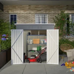 6'x4' Outdoor Metal Storage Shed For Garden Tools Lockable Door With Floor Frame -House Furnish World GUEST 55182b1d af21 4270 9d25 c78f86ab52c6