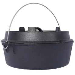 Pre-Seasoned Cast Iron Dutch Oven With Skillet Lid, Outdoor Camping Deep Pot For Camping Cooking BBQ , With Iron Pot Rack, 6 Quart -House Furnish World GUEST 55515dbc aec5 4769 9943 597c77ae6513