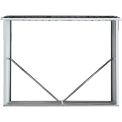 Log Storage Shed, Log Holder With Roof, Log Storage Shed, Firewood Rack For Backyard Garden Patio Porch, Anthracite Galvanized Steel 70.9" -House Furnish World GUEST 5634e94b d9de 4e1a 88f1 2ca7a19fe74a