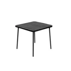 5-Piece Plastic Chair And Steel Table Outdoor Dining Set, Plastic Chairs And Table Set For Garden Patio, Black -House Furnish World GUEST 5708bfb1 1c7a 487c b057 51367b1d06e4