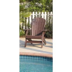 Brown Adirondack Chair ¨C Sturdy HDPE Poly Lumber For Poolside, Patio, And Garden Relaxation -House Furnish World GUEST 5740a94d 0fb6 4cb7 9334 1cb1aaba1fb6