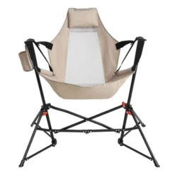Camping Chair, Folding Portable Rocking Chair,Adjustable Back Swinging Chair With Pillow Cup Holder,Recliner With Carry Bag For Outdoor Travel , KHAKI -House Furnish World GUEST 57aad0c1 35fb 44d1 95ac 3b12a7ddc531