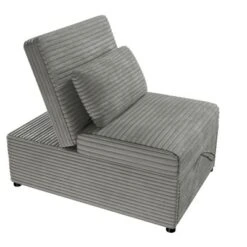 Convertible Wide-Welt Polyester Sofa Sleeper Sofa Chair W/ Polyesterll-Out Bed Smoke -House Furnish World GUEST 57da9339 903c 4e85 af19 3147d6c1f1a0