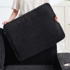 83.86"Polyester Polyester Sofa,Modern Compressed Couch,3-Seater Sofa, Furniture For Living Room,Bedroom,office ,Black -House Furnish World GUEST 5b3a5d17 de78 4fa5 a701 fc7eeb01aed3