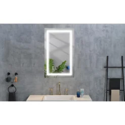 LED Bathroom Mirror 40inx 28inwith Front And Backlight, Large Dimmable Wall Mirrors With Anti-Fog, Memory, 3 Colors, LED Vanity Mirror 24 LED Bathroom Mirror 40inx 28inwith Front And Backlight, Large Dimmable Wall Mirrors With Anti-Fog, Memory, 3 Colors, LED Vanity Mirror -House Furnish World GUEST 5c5e716c d4ca 445b 8837 3169216dcfce 1