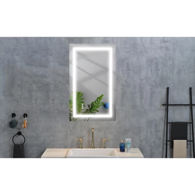 LED Bathroom Mirror 40inx 28inwith Front And Backlight, Large Dimmable Wall Mirrors With Anti-Fog, Memory, 3 Colors, LED Vanity Mirror 11 LED Bathroom Mirror 40inx 28inwith Front And Backlight, Large Dimmable Wall Mirrors With Anti-Fog, Memory, 3 Colors, LED Vanity Mirror - Image 11