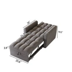 38.2inch Foldable Large-size Sofa Bed, Modern Polyester Single Sofa, Sofa Bed With Adjustable Backrest, 3 Positions And Pillows, Suitable 20 38.2inch Foldable Large-size Sofa Bed, Modern Polyester Single Sofa, Sofa Bed With Adjustable Backrest, 3 Positions And Pillows, Suitable -House Furnish World GUEST 5e1aea5e 70f1 4b8d 8b47 f621ef89f0b6