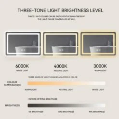 15 In. H LED Single Bathroom Vanity Mirror In Polished Crystal Bathroom Vanity LED Mirror For Bathroom Wall Smart Lighted Vanity Mirrors -House Furnish World GUEST 5f8854e5 cf34 49dd 8020 2d64a42c338a