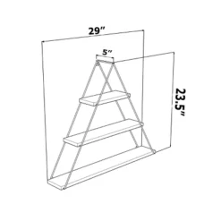 Moset Floating Wall Decor Wall Mounted Rustic Decorative Hanging Metal Bracket Triangle Shelf For Books, Oak/Yellow 5 Moset Floating Wall Decor Wall Mounted Rustic Decorative Hanging Metal Bracket Triangle Shelf For Books, Oak/Yellow -House Furnish World GUEST 5ffcbefa 25a7 43f0 a4f1 6693c63106c5 2