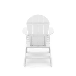 White Adirondack Chair ¨C Premium HDPE Poly Lumber For Pool, Patio, And Garden Elegance