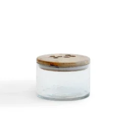 Leafy Twig Glass Jar/Container With Wooden Lid-700 Ml -House Furnish World GUEST 60d85413 c4b8 49c1 afbf 581a57819550