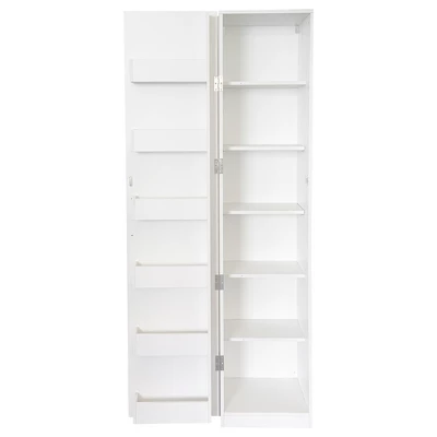Kitchen Pantry Cabinet, White Freestanding Buffet Cupboards Sideboard With Doors & Shelves, For Kitchen, Living Room And Dinning Room 9 Kitchen Pantry Cabinet, White Freestanding Buffet Cupboards Sideboard With Doors & Shelves, For Kitchen, Living Room And Dinning Room - Image 9