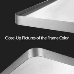 40x36 Inch Brushed Nickel Aluminium Frame Bathroom Mirror