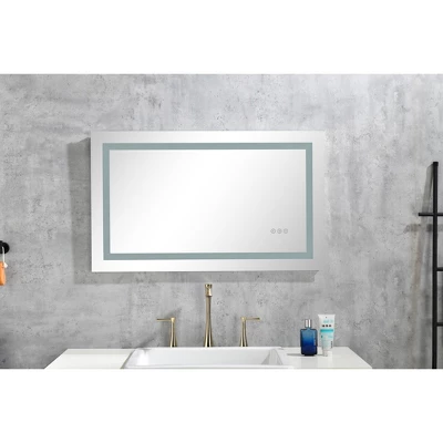 LED Bathroom Mirror 40inx 28inwith Front And Backlight, Large Dimmable Wall Mirrors With Anti-Fog, Memory, 3 Colors, LED Vanity Mirror 4 LED Bathroom Mirror 40inx 28inwith Front And Backlight, Large Dimmable Wall Mirrors With Anti-Fog, Memory, 3 Colors, LED Vanity Mirror - Image 4
