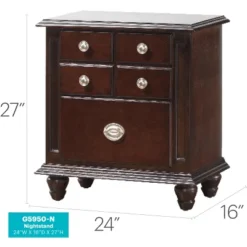 Summit G5950-N Night Stand , Cappuccino -House Furnish World GUEST 6699cead 7d6b 4472 a430 477d64ebf38a