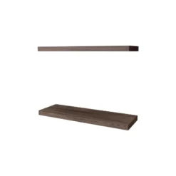 Iva Floating Shelf In Melamine X2, Cognac