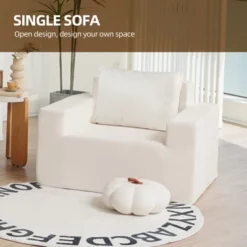 Sofa In A Box Polyester Sofa Couch With Pillow, Bean Bag Chairs For Adults Stuffed High-Density Polyester, Large Bean Bag Sofa -House Furnish World GUEST 679d50ab 61c8 45f6 bc17 d07b29c90d8b