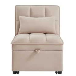 4 In1 Multifunction Single Sofa Bed With Storage Pockets,Tufted Single Polyesterll-out Sofa Bed With Adjustable Backrest And Pillows 18 4 In1 Multifunction Single Sofa Bed With Storage Pockets,Tufted Single Polyesterll-out Sofa Bed With Adjustable Backrest And Pillows -House Furnish World GUEST 693b8fae 1233 4d8b aa0a 669b14026176