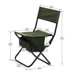2-piece Folding Outdoor Chair With Storage Bag, Portable Chair For Indoor, Outdoor Camping, Picnics And Fishing,Green -House Furnish World GUEST 69b91bd3 992b 412a b9cb 16467edc8989