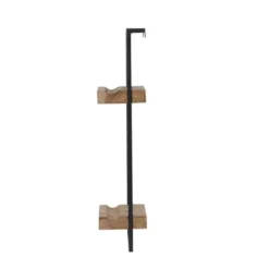 12x6x27" Iron And Wood Wall Shelf With Two Shelves 9 12x6x27" Iron And Wood Wall Shelf With Two Shelves -House Furnish World GUEST 69e567b4 c872 43c8 8543 aa1d2b3a70d9