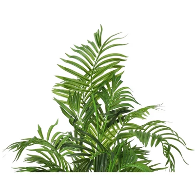 Artificial Plant, 47" Tall, Areca Palm Tree, Indoor, Faux, Fake, Floor, Greenery, Potted, Real Touch, Decorative, Green Leaves, Black Pot 4 Artificial Plant, 47" Tall, Areca Palm Tree, Indoor, Faux, Fake, Floor, Greenery, Potted, Real Touch, Decorative, Green Leaves, Black Pot - Image 4