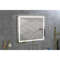 36inx 36inLED Bathroom Mirror With Front And Backlight, Wall Mounted Vanity Mirror, Anti-Fog, Memory, 3 Colors, Stepless Dimmable -House Furnish World GUEST 6b210a4d ebcc 46e2 ac4a c41080f8a90d
