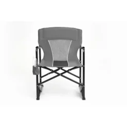 Outdoor Freestyle Rocker Camping Chair Portable Folding Rocking Chair With Solid, Durable Armrests, Drink Holder & Comfortable Backrest -Grey -House Furnish World GUEST 6dc8d481 46a9 4752 8e37 78d51641c572