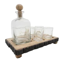 S/6 Alaine Bar Set With Mango Wood Stand -House Furnish World GUEST 6f0c91b8 f782 47b4 b839 f4e2325d969b