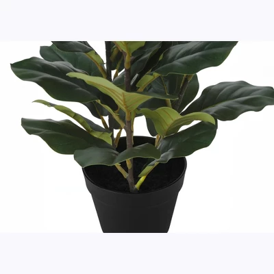 Artificial Plant, 32" Tall, Fiddle Tree, Indoor, Faux, Fake, Floor, Greenery, Potted, Real Touch, Decorative, Green Leaves, Black Pot 2 Artificial Plant, 32" Tall, Fiddle Tree, Indoor, Faux, Fake, Floor, Greenery, Potted, Real Touch, Decorative, Green Leaves, Black Pot - Image 2